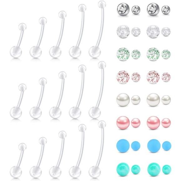 Flexible Pregnancy Belly Button Rings for Expecting Moms - Picture 1 of 1